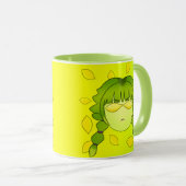リモーナズグリーンダブル顔 マグカップ (正面右)