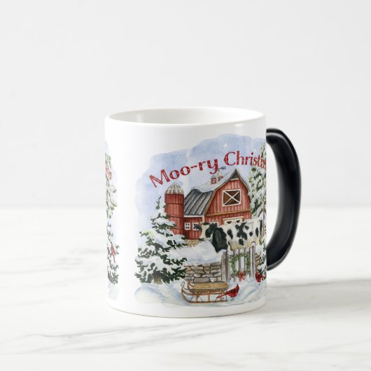 – リモーークリスマス,農家と牛の人々のための祝日 モーフィングマグカップ (正面右)
