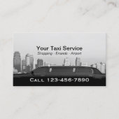 リモ&タクシードライバーモダンシティプロフェッショナル車 名刺 (正面)