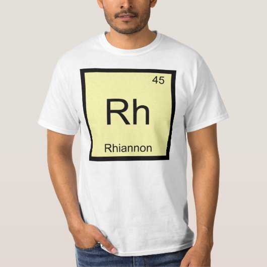 リャノン 名前 化学 元素 周期表 Tシャツ (正面)