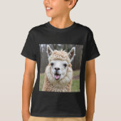 リャマのほくそ笑み Tシャツ (正面)