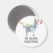 リャマのクリスマス マグネット (正面/裏面)