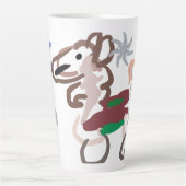 リャマの冬の楽しみ カフェラテマグ (正面)