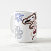 リャマの冬の楽しみ コーヒーマグカップ (正面左)