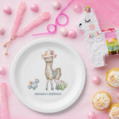 リャマの子供の誕生日パーティー ペーパープレート (パーティー)