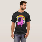 リャマコーン ユニコーン ラマ Tシャツ (正面フル)