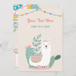 リャマ あらゆるイベントの招待状 招待状