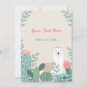 リャマ あらゆるイベントの招待状 招待状 (正面)