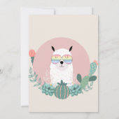 リャマ あらゆるイベントの招待状 招待状 (裏面)