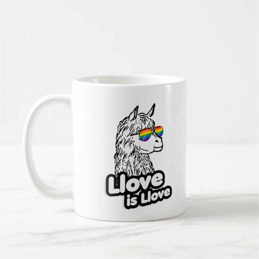 リャマ:愛は愛 コーヒーマグカップ (左)