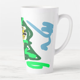 リャマ 楽しい  カフェラテマグ