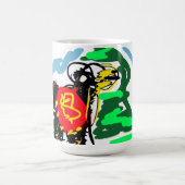 リャマ 楽しい コーヒーマグカップ (中央)