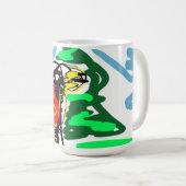 リャマ 楽しい コーヒーマグカップ (正面右)