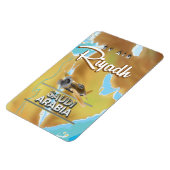 リヤド・サウジアラビアのヴィンテージ旅行ポスター マグネット (左側)