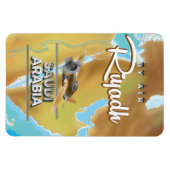 リヤド・サウジアラビアのヴィンテージ旅行ポスター マグネット (横)