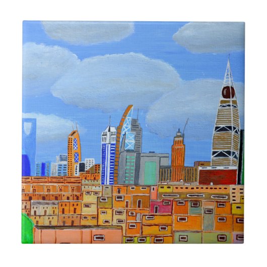 リヤド、サウジアラビア タイル (正面)