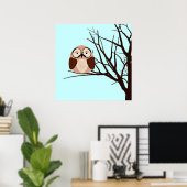 リヤリデザインフクロウ ポスター (ホームオフィス)