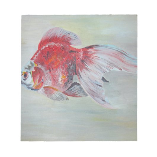 リュウキン金魚アクリル絵画ズ ノートパッド (正面)