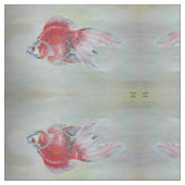 リュウキン金魚アクリル絵画ズ ファブリック (クローズアップ)