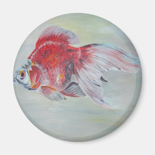 リュウキン金魚アクリル絵画ズ マグネット (正面)