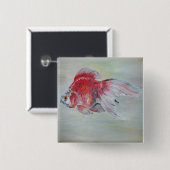 リュウキン金魚アクリル絵画ズ 缶バッジ (正面&裏面)