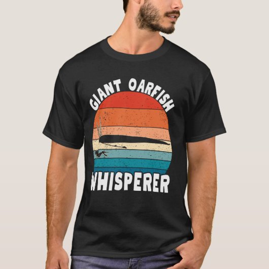 リュウグウノツカイのささやき手 長細い魚 Tシャツ (正面)