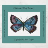 リュウグンアオチョウ - オオルリシジミ ビールラベル (シングルラベル)