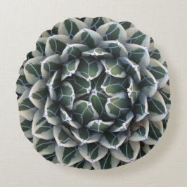 リュウゼツランの円形の装飾用クッション、綿(16") ラウンドクッション