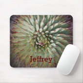 リュウゼツランの写真の緑の紫色のマウスパッドのカスタムのマウスパッド マウスパッド (マウス)