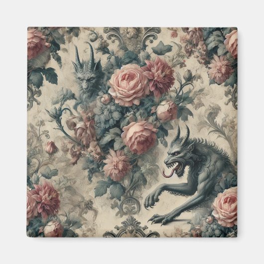 リュカン&ルラビー – ゴシックビクトリアンデザイン マグネット (正面)