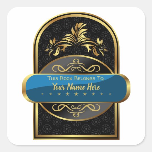 リュクス | この本は(蔵書票)カスタマイズの本だ スクエアシール (正面)