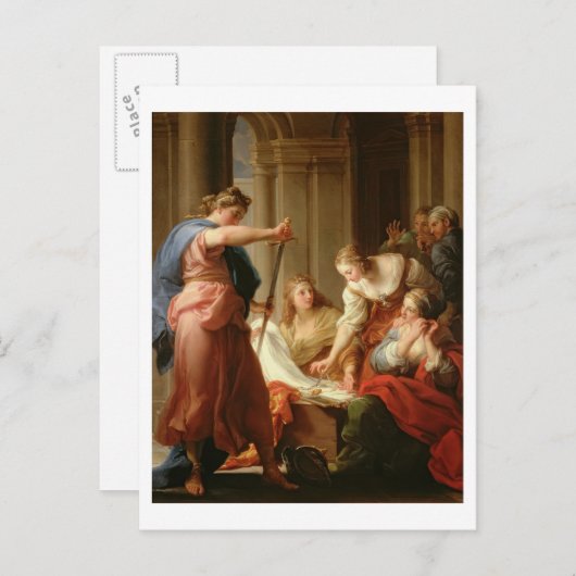 リュコメデス王の宮廷のアキレウスとその王D ポストカード (正面/裏面)