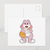 リュックを背負ったウサギハイカー ポストカード (正面/裏面)