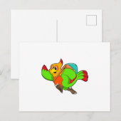 リュックを背負ったハイキング中のコウテイピンくん ポストカード (正面/裏面)