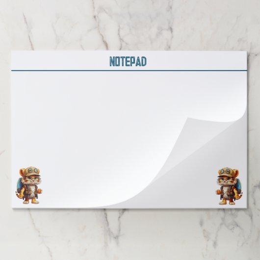 リュックサックと飲み物と喜びのタイガーカブ ペーパーパッド (折り畳み)