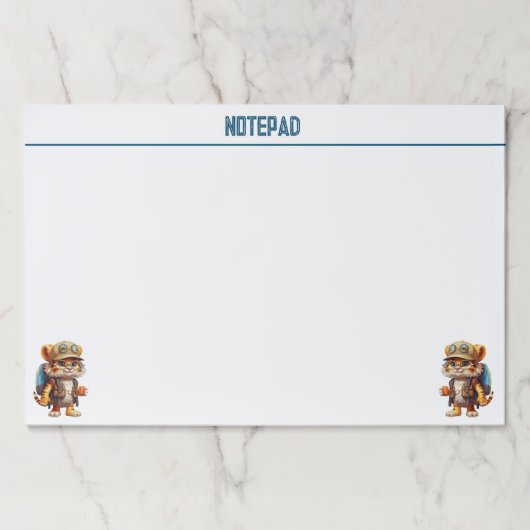 リュックサックと飲み物と喜びのタイガーカブ ペーパーパッド (正面)