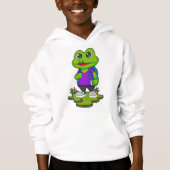 リュックサック付きハイカーとしてのカエル (正面)