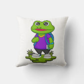 リュックサック付きハイカーとしてのカエル クッション (裏面)