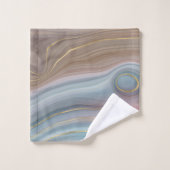 リュックスストラタ |ほこりっぽい石板ブルーチューペピンクアゲート バスタオルセット (ウォッシュタオル)