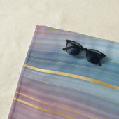 リュックスストラタ |ほこりっぽい石板ブルーチューペピンクアゲート ビーチタオル (インサイチュ)