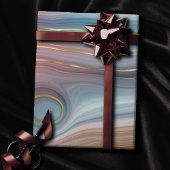 リュックスストラタ |ほこりっぽい石板ブルーチューペピンクアゲート ラッピングペーパー