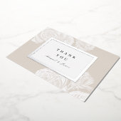 リュックスバラシルバーベージュヴィンテージボ感謝していタニカルユー 箔招待状 (回転した状態)