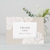 リュックスバラシルバーベージュヴィンテージボ感謝していタニカルユー 箔招待状 (立ち正面)