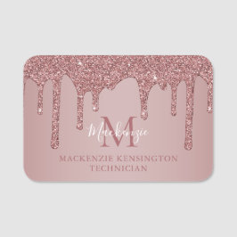 リュックスバラ金ゴールドグリッタードリップスモノグラム 名札