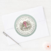 リュックスヒールバームラベルペパーミントSkip and Bow ラウンドシール (封筒)