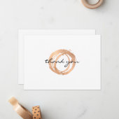 リュックスフェイクバラ金ゴールド色彩の鮮やかサークサンキュー ノートカード (正面/裏面インサイチュ)