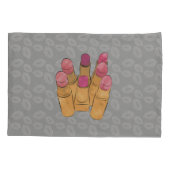 リュックス美しいリップスティックキスピラロケース 枕カバー (裏面)