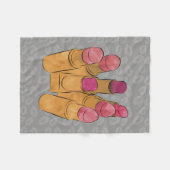 リュックス美しいリップスティックキスフリースブランケット フリースブランケット (正面(横))