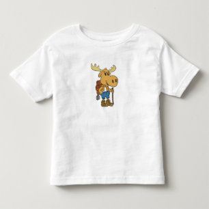 リュックパック付きムース旅行者 背景色を選択 トドラーTシャツ