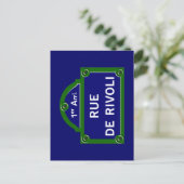 リュデリヴォリパリ通りサイン ポストカード (スタンド正面)